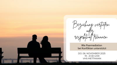 Beziehung vertiefen oder respektvoll trennen